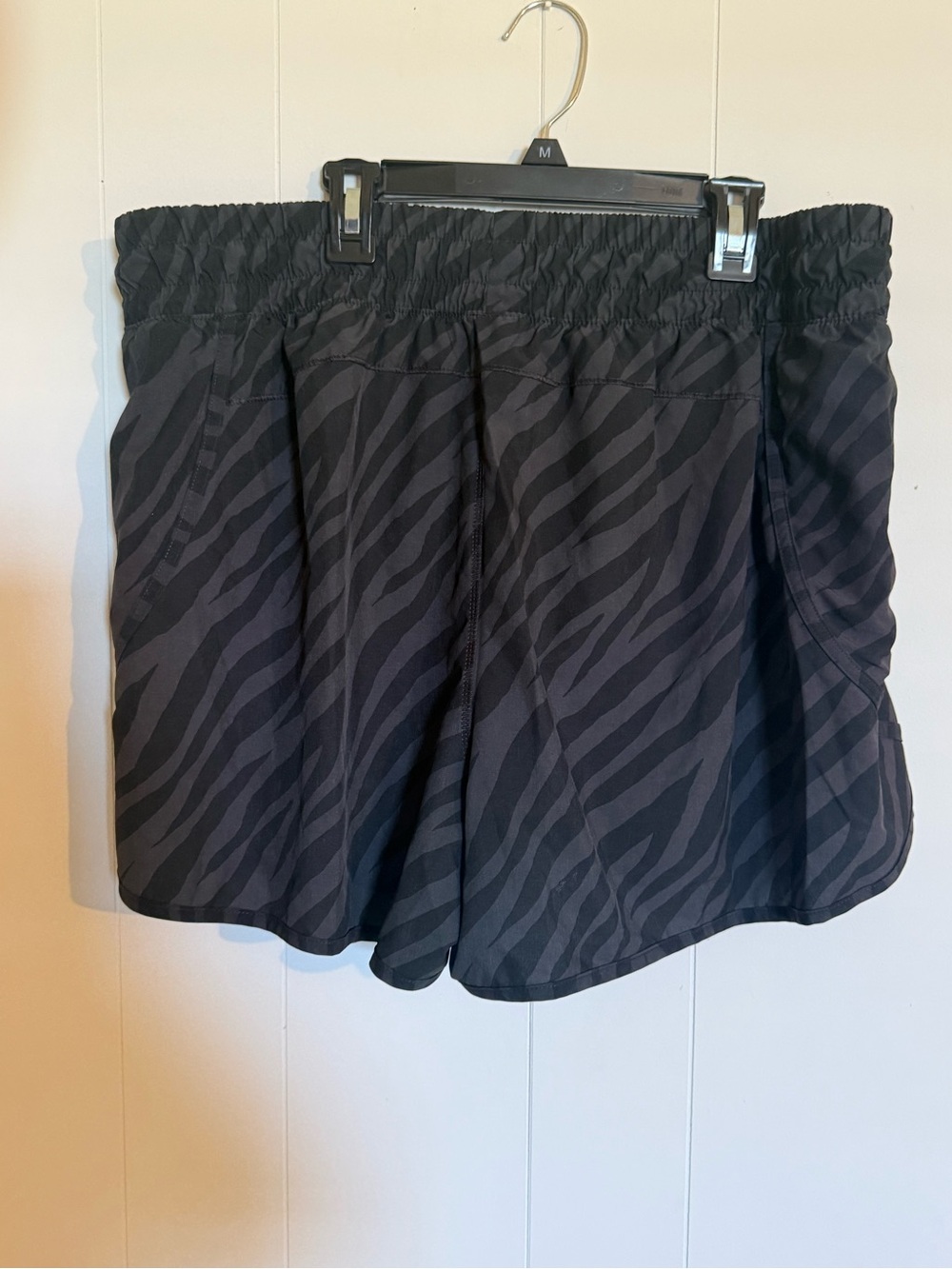 Avia Black Zebra-Print Athletic Shorts - Picture 2 of 4